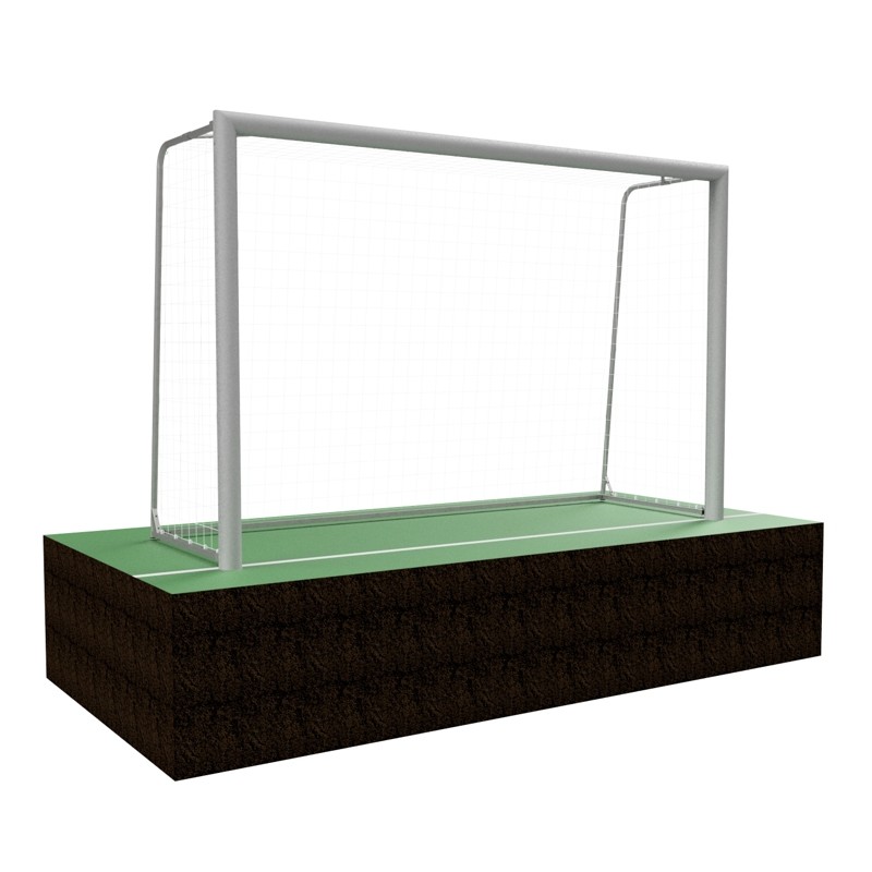 Bramki do piłki nożnej mini 3x2 m z łukami składanymi, profil aluminiowy 120x100 mm, mocowane w tulejach Bramki do piłki nożnej mini 3x2 m z łukami składanymi, profil aluminiowy 120x100 mm, mocowane w tulejach