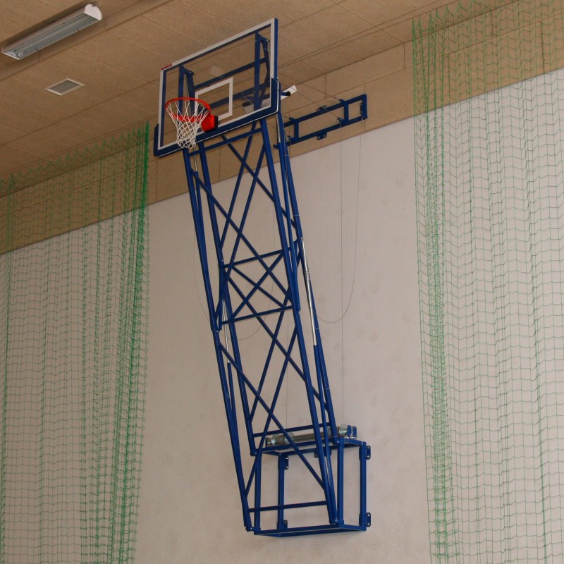 Konstrukcja do koszykówki podnoszona pionowo z napędem elektrycznym Konstrukcja do koszykówki podnoszona pionowo z napędem elektrycznym