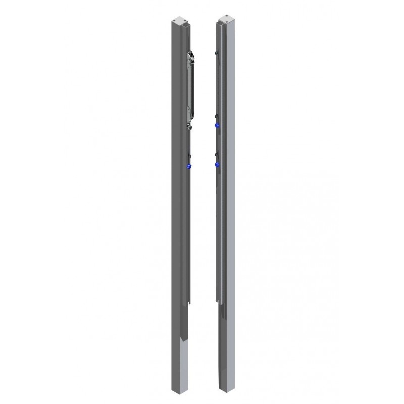 Słupki do siatkówki stalowe wielofunkcyjne, profil 80x80 mm, naciąg typu SLIM Słupki do siatkówki stalowe wielofunkcyjne, profil 80x80 mm, naciąg typu SLIM