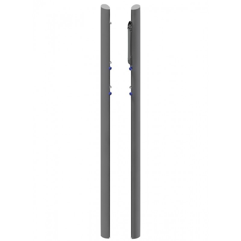 Słupki do siatkówki plażowej aluminiowe turniejowe wielofunkcyjne, profil 116x76 mm, naciąg typu SLIM Słupki do siatkówki plażowej aluminiowe turniejowe wielofunkcyjne, profil 116x76 mm, naciąg typu SLIM