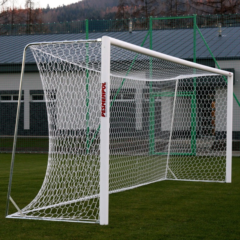 Bramki Do Piłki Nożnej Z Atestem Bramki do piłki nożnej treningowe aluminiowe, przenośne 7,32x2,44 m