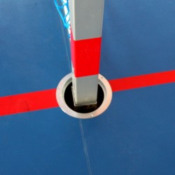Bramki do piłki ręcznej z ramą aluminiową skręcaną (profil żebrowany), przedłużone, z łukami składanymi